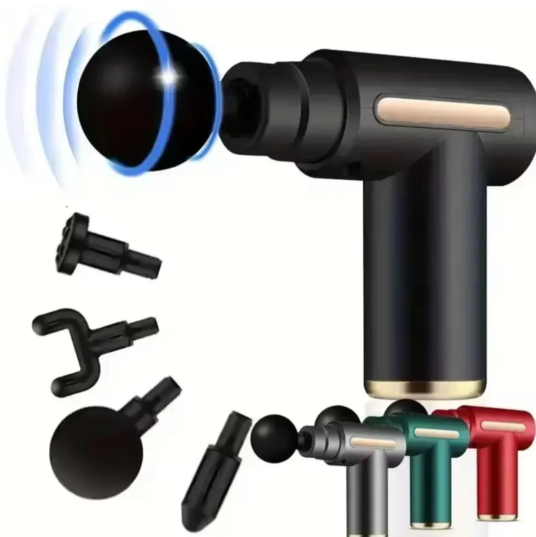 SL-720 Mini Massage Gun – Deep Tissue Muscle Massager | 4 Massage Heads | 6 Speed Levels 🇧🇩 বাংলা নাম SL-720 মিনি ম্যাসেজ গান – Deep Tissue Body Massager